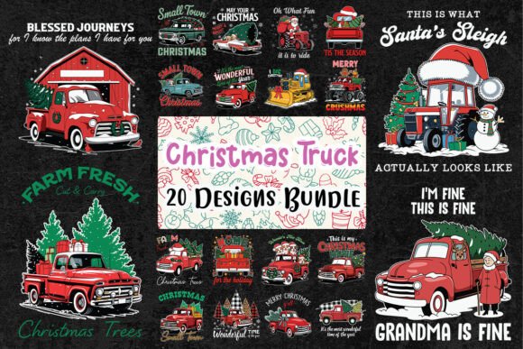 Christmas Truck SVG Bundle Graphics and Print Templates Review