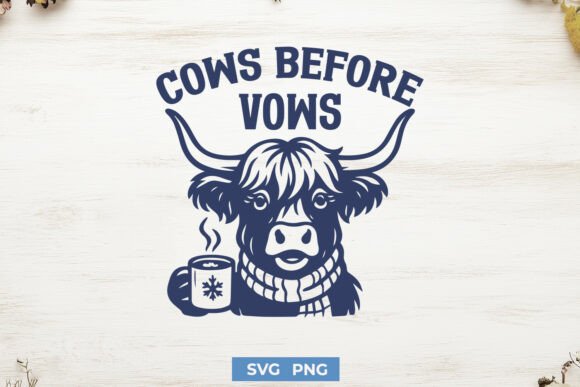 Cows Before Vows Christmas Funny SVG PNG Graphics and Crafts Review
