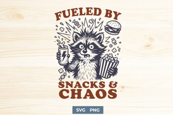 Fueled by Snacks and Chaos Funny SVG PNG Graphics
