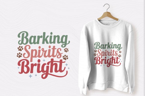 Funny Christmas Dog Saying SVG Barking Graphics and T-Shirt Designs