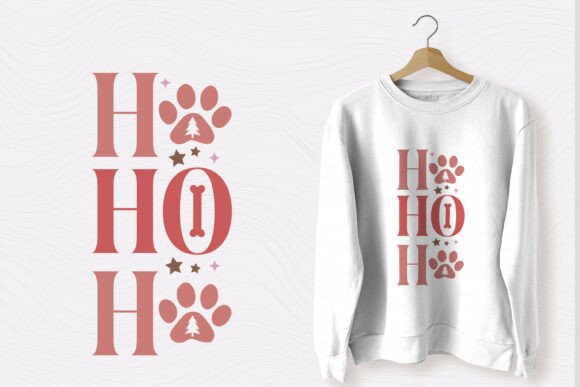 Funny Christmas Dog Saying SVG Ho Ho Ho Graphics and T-Shirt Designs
