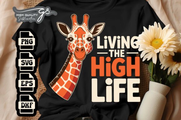 Giraffe Living the High Life Funny SVG Graphics and Crafts