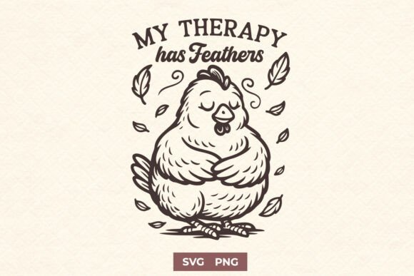 My Therapy Has Feathers Funny SVG PNG Graphics and Crafts Review